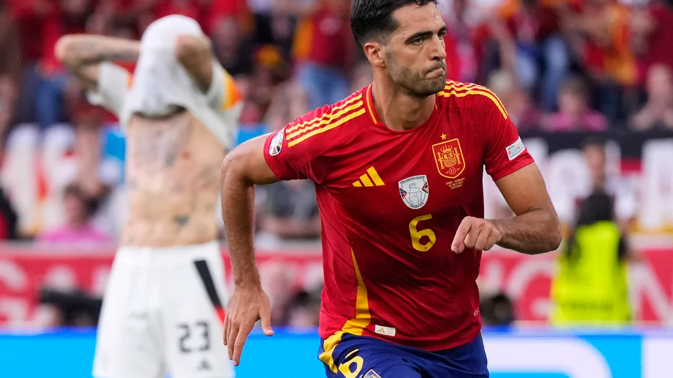 Mikel Merino avgjorde för Spanien i förlängningen i kvartsfinalen mot Tyskland.