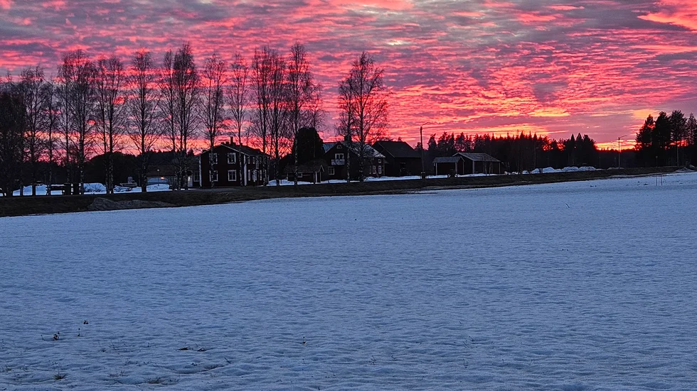 Vacker himmel på valborgsmässoafton.