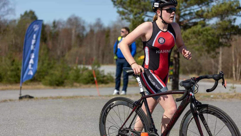 Team Lewa sports Amanda Hahne vann sin klass på SM i duathlon.