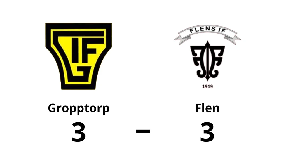 Gropptorps IF spelade lika mot Flens IF