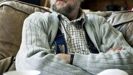 Författaren och akademiledamoten Torgny Lindgren i sitt hem i Rimforsa.