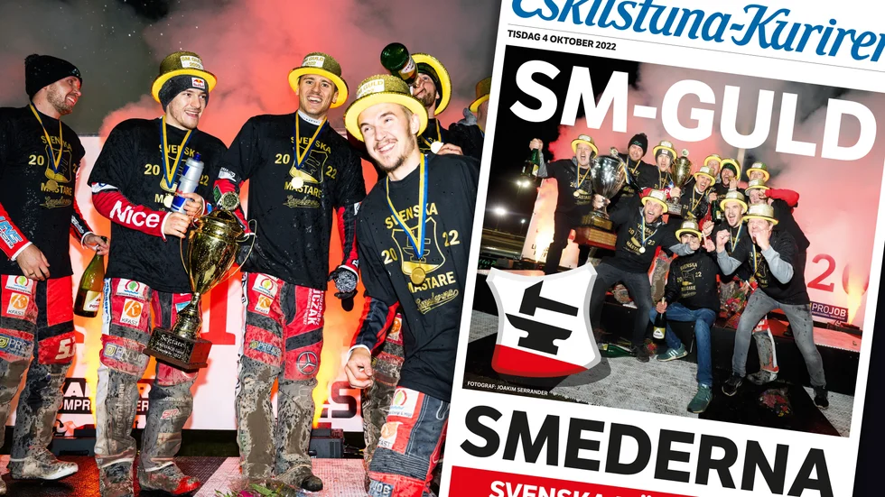 Tidningens löpsedel från Smedernas guld kan bli din.