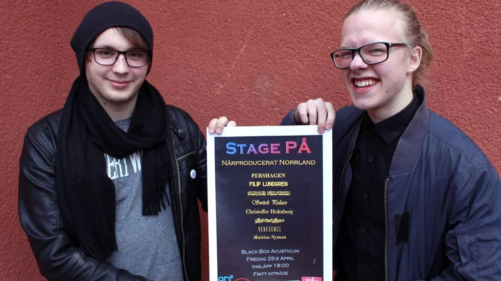 FESTIVALKVÄLL. Johan Lundström och Lukas Backeström är initiativtagarna bakom enkvällsfestivalen Stage PÅ. Nästa fredag, den 29 april är det dags.
