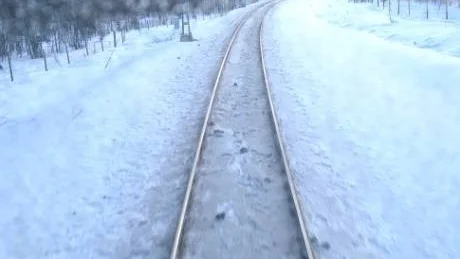 vill bygga ut. Norrmännen vill bygga ut Malmbanan på den norska sidan. Bilden visar en sträcka av Malmbanan mellan Kiruna och Abisko Foto: Håkan Zerpe