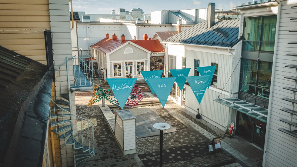 "I was here-budskap" svajar på olika håll i centrum de närmaste veckorna. 