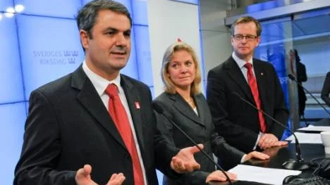 Ibrahim Baylan, Magdalena Andersson och Mikael Damberg presenterade i går Socialdemokraternas tre miljarder stora satsning på skolan i höstbudgeten.