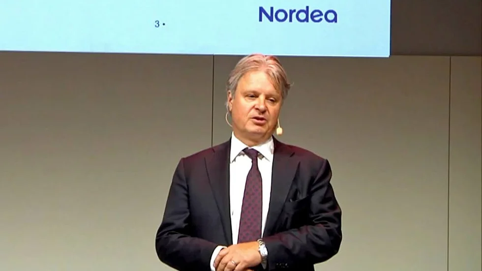 ANSVARIG. Nordeas VD Casper von Koskull har en lång väg att gå innan förtroendet för banken är återställt.