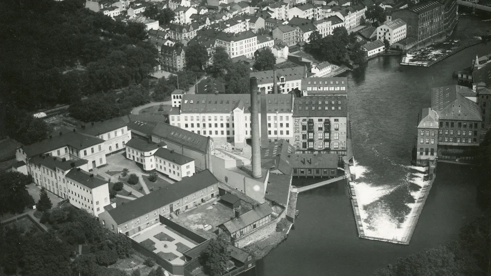 Fängelset i Norrköping år 1932. Okänd fotograf. Ur Norrköpings stadsarkivs samlingar.