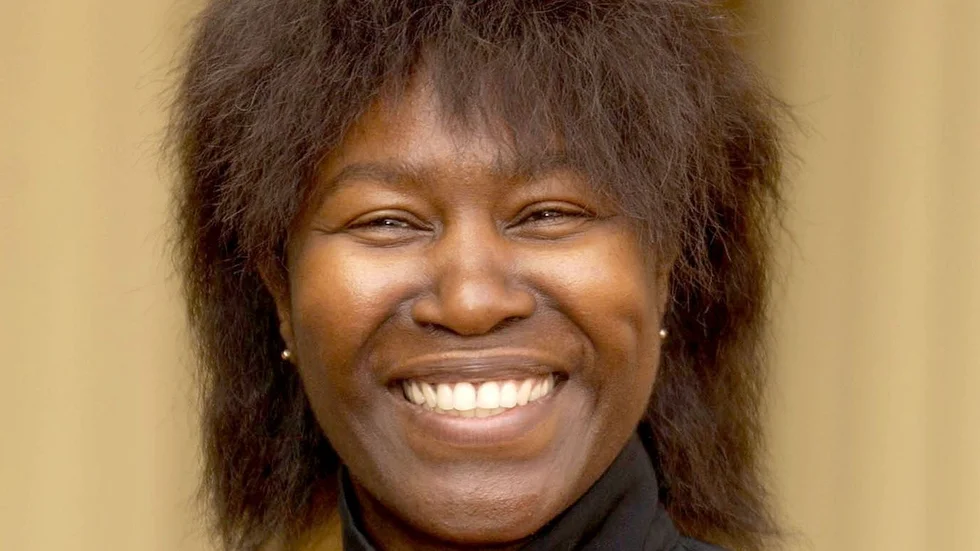 Brittiska blues-rockartisten Joan Armatrading. Arkivbild.