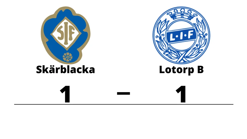 Skärblacka IF spelade lika mot Lotorps IF B