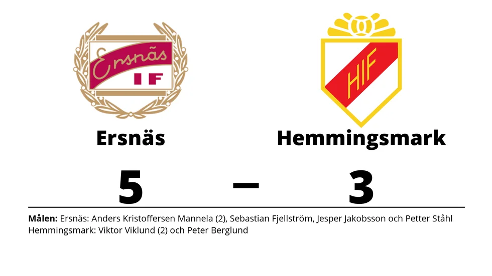 Ersnäs IF vann mot Hemmingsmarks IF
