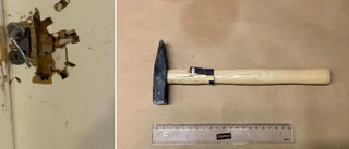 Kvinna med barn stängde in sig i rum – sambon tog fram hammare