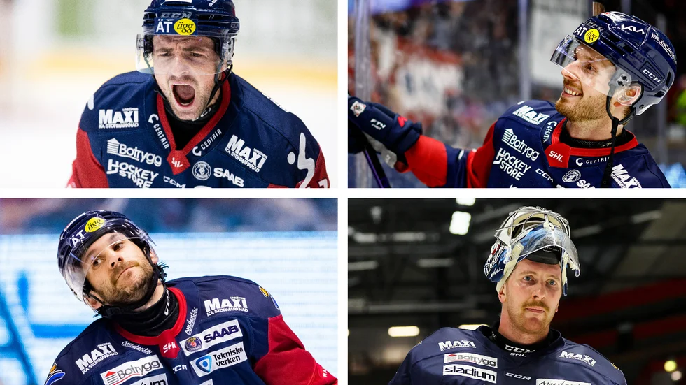 Två flippar, Broc Little och Christoffer Ehn, och två floppar, Brian Gibbons och Jussi Rynnäs, i LHC.