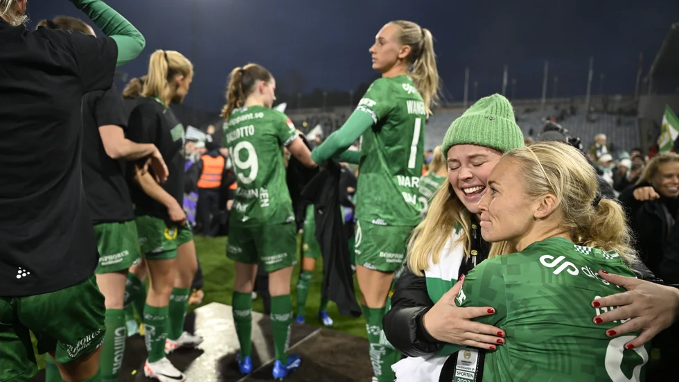 Hammarby firar SM-guldet.