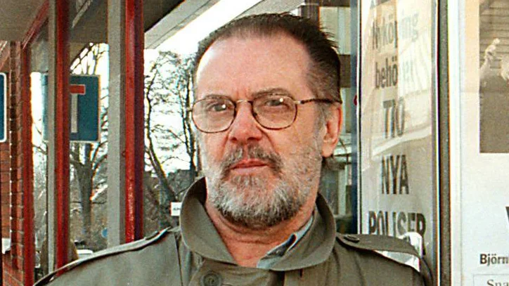 Arbetskollegan Håkan Norén minns Rolf Ryd. Bilden är tagen när Rolf Ryd fyllde 60 år.