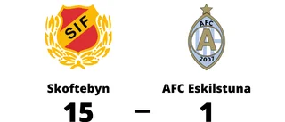 Bortaförlust för AFC Eskilstuna - 1-15 mot Skoftebyn