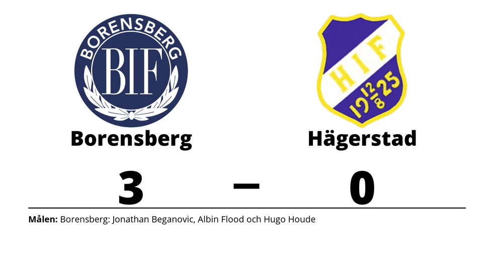 Borensbergs IF vann mot Hägerstads IF