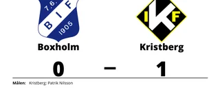 Patrik Nilsson gjorde avgörande målet för Kristberg mot Boxholm