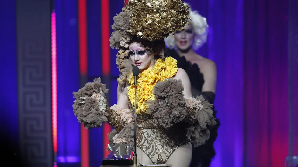Singelaktuella Imaa Queen tog emot priset "Årets drag" på QX-galan 2022. Arkivbild.