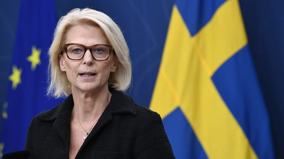 Finansminister Elisabeth Svantesson (M) presenterar tillskott till välfärden i höstbudgeten.
