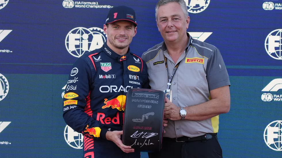 Max Verstappen var snabbast i lördagens kval.