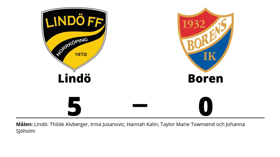 Lindö FF vann mot Borens IK