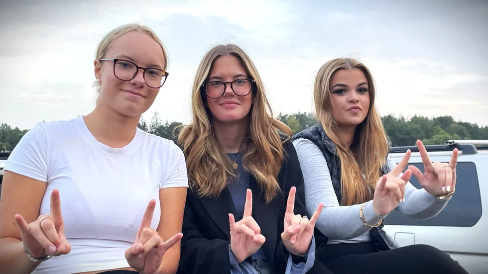 Fanny Edlund, Engla Skoog och Saga Sjöberg Klinterhäll kom till epa-träffen.