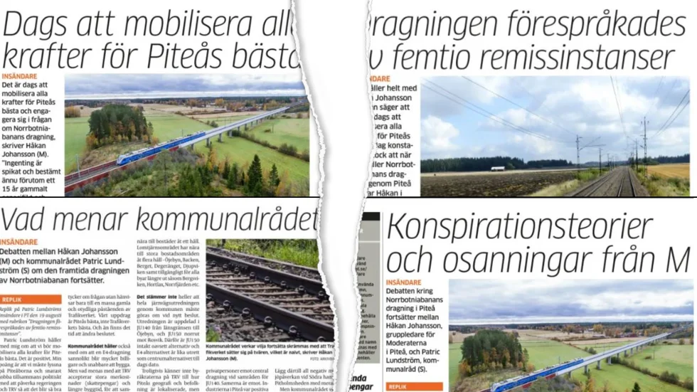 Debatten kring Norrbotniabanan mellan Håkan Johansson (M) och Patric Lundström (S) avslutas för denna gång.