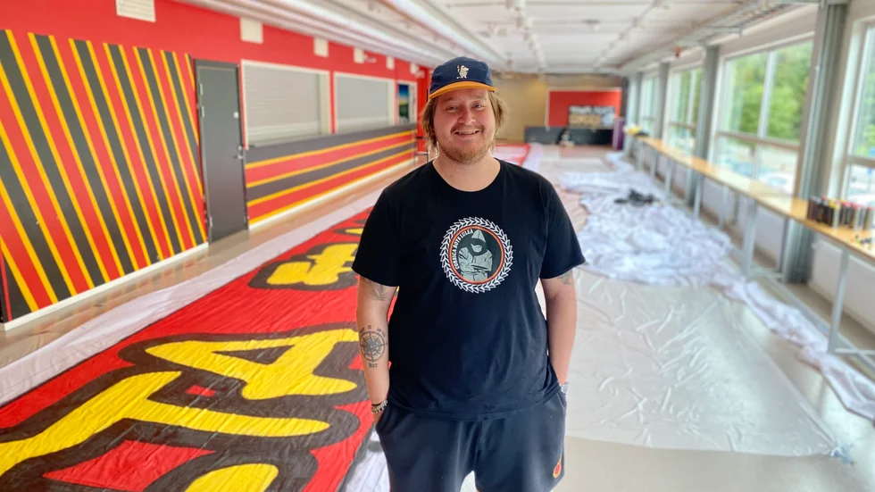 "Vi har aldrig gjort ett sådant här tifo förut", säger Andreas Liikamaa.