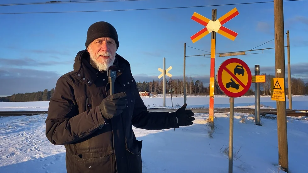 SN:s reporter Roger Sundberg vid olycksplatsen.