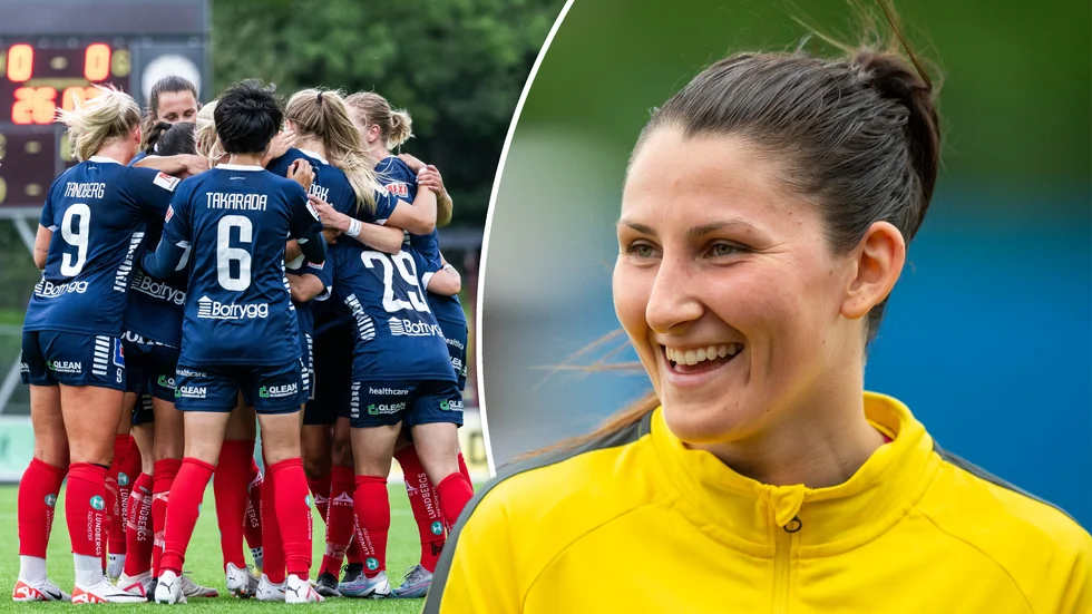 Lovisa Koss, till höger, och Linköping FC vann söndagens damallsvenska möte med IFK Kalmar med 15–1. ”Det var superkul”, berättar Ersmarkstjejen.