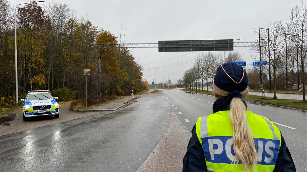 Polisen har under torsdagen haft trafikkontroller i bland annat Skellefteå. Bilden är tagen på en annan plats i Sverige.