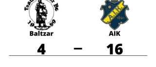 Tung förlust för Baltzar mot AIK