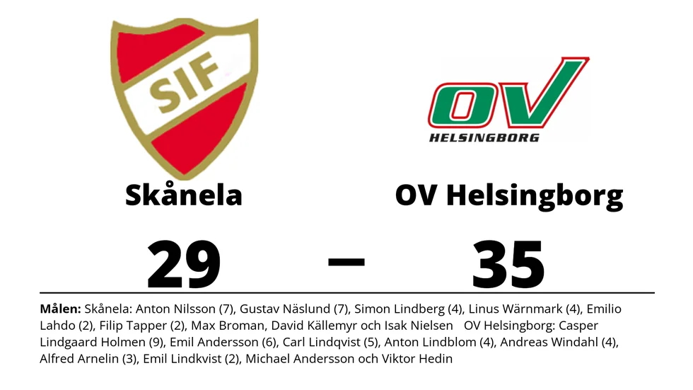 Skånela IF förlorade mot OV Helsingborg HK