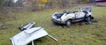 Bilen flög 30 meter<br> genom luften