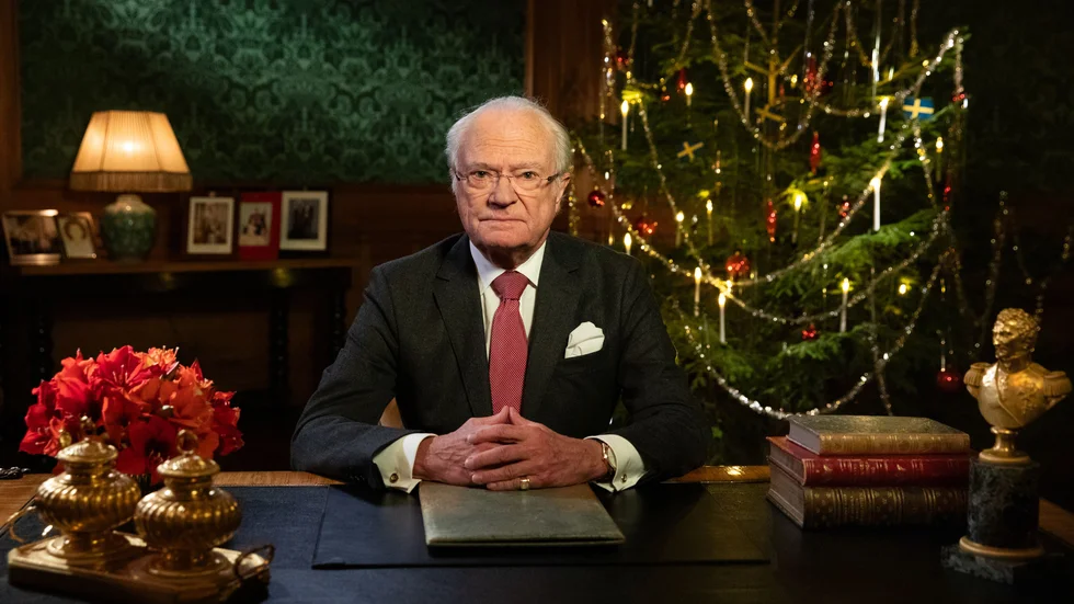 I sitt jultal summerade kungen året som har gått och blickar framåt. Pressbild.