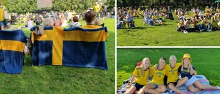 Här samlades hundratals Linköpingsbor – för att heja på Sverige