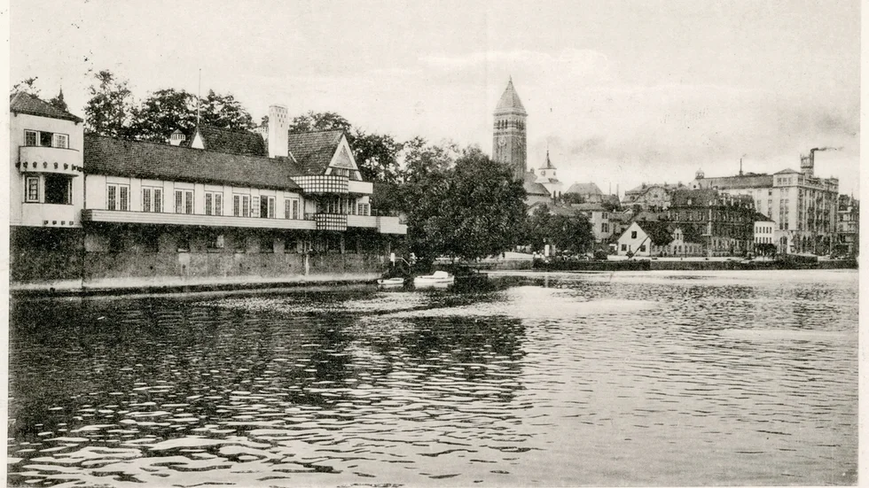 Strömsholmen i sin glans dagar, med restaurangen som byggdes i samband med Norrköpingsutställningen1906.