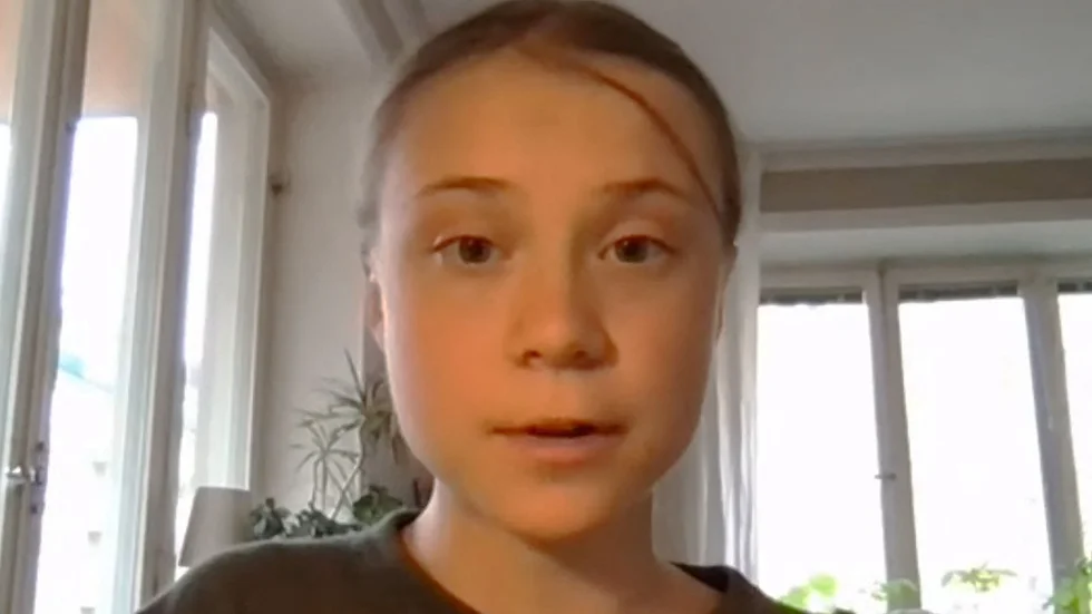 Fridays for future-grundaren Greta Thunberg talar till ett utskott i USA:s representanthus.