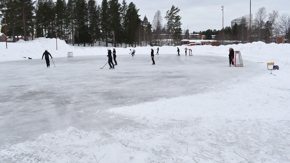 Norrhammarskolans isplan som insändarskribenten tycker ska få vara kvar.