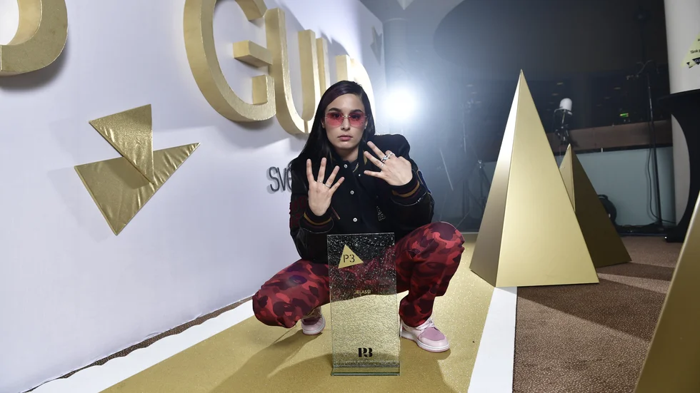 Jelassi på P3 Guld-galan i våras. Arkivbild.