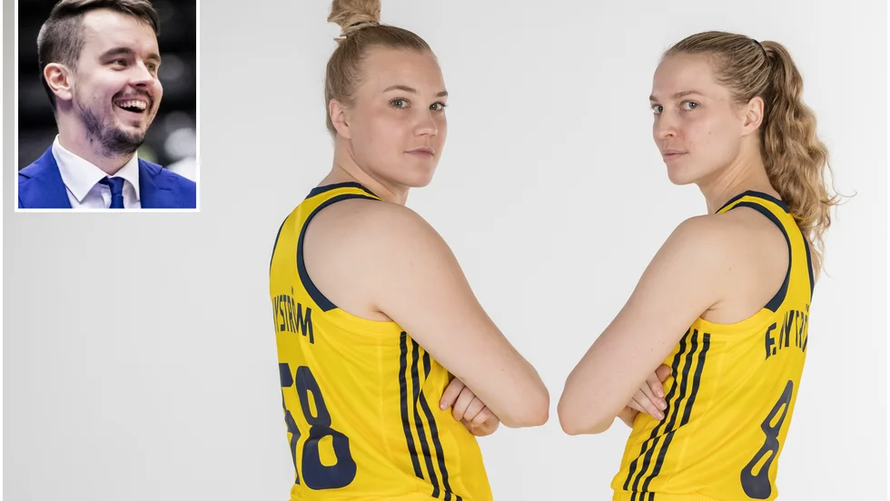 Luleåtränaren Robin Sandberg imponeras över Allis Nyström och Ellen Nyströms insatser under EM.