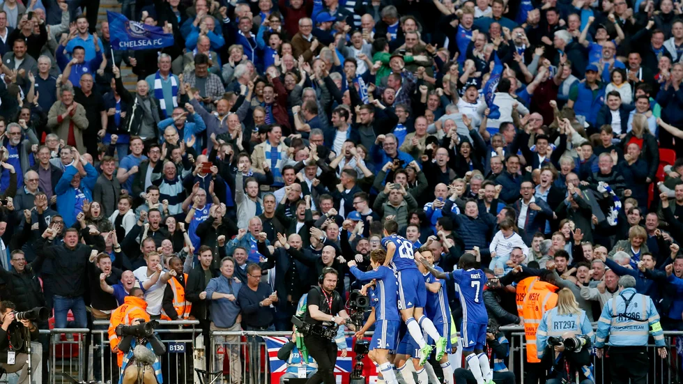 Riktigt så här mycket publik lär det inte bli i FA-cupens semifinaler. Men den ena av matcherna väntas åtminstone få släppa in runt 4|000 åskådare. Arkivbild.