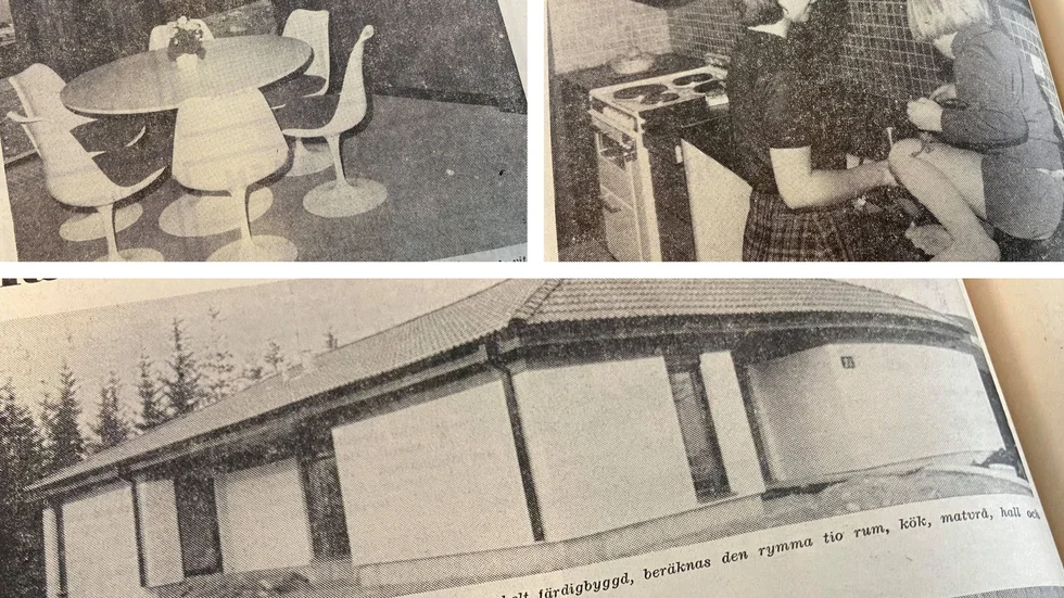 Kuriren för 50 år sedan: När Jack Gustavssons villa på Sågmogatan 21 är färdigbyggd beräknas den rymma tio rum, kök, matvrå, hall och badrum. Lite avskilt från köket ligger matvrån. Och i köket får mamma Ann-Charlotte får ibland hjälp med disken av sonen Peter.

