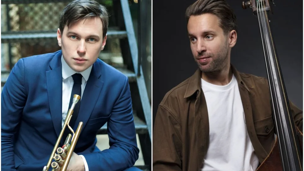 Trumpetaren och sångaren Björn Ingelstam (t v) har sin kvartett med sig till Jazzbaren på Katalin. I den ingår Uppsalabekantingen Niklas Fernkvist, kontrabasist.