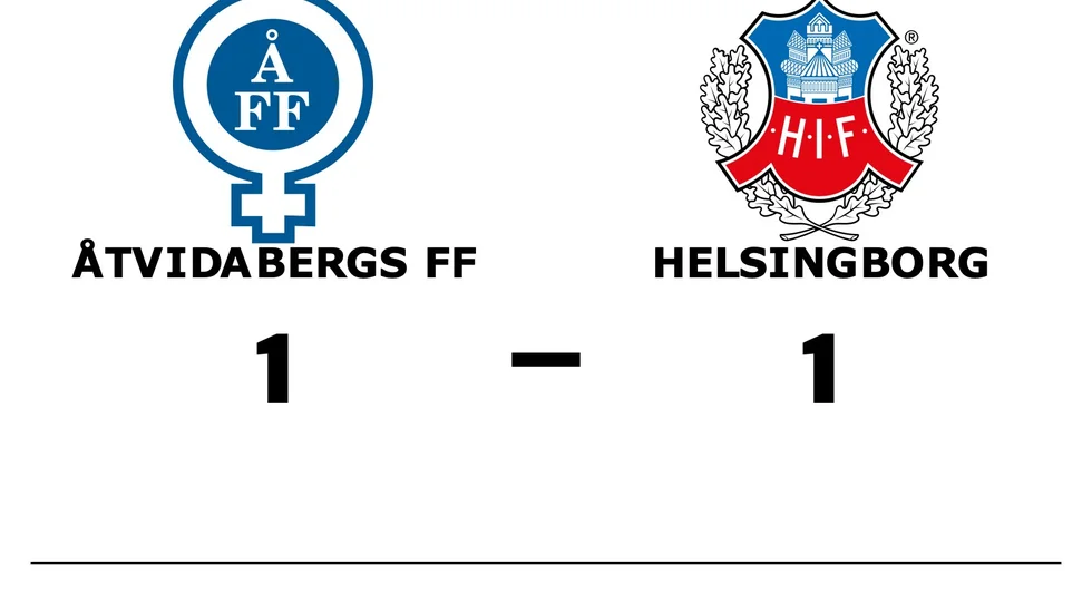 Åtvidabergs FF spelade lika mot Helsingborgs IF