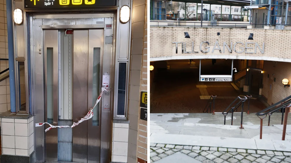 Hissen från centrumsidan till Tillgången är avstängd i väntan på reservdelar.
