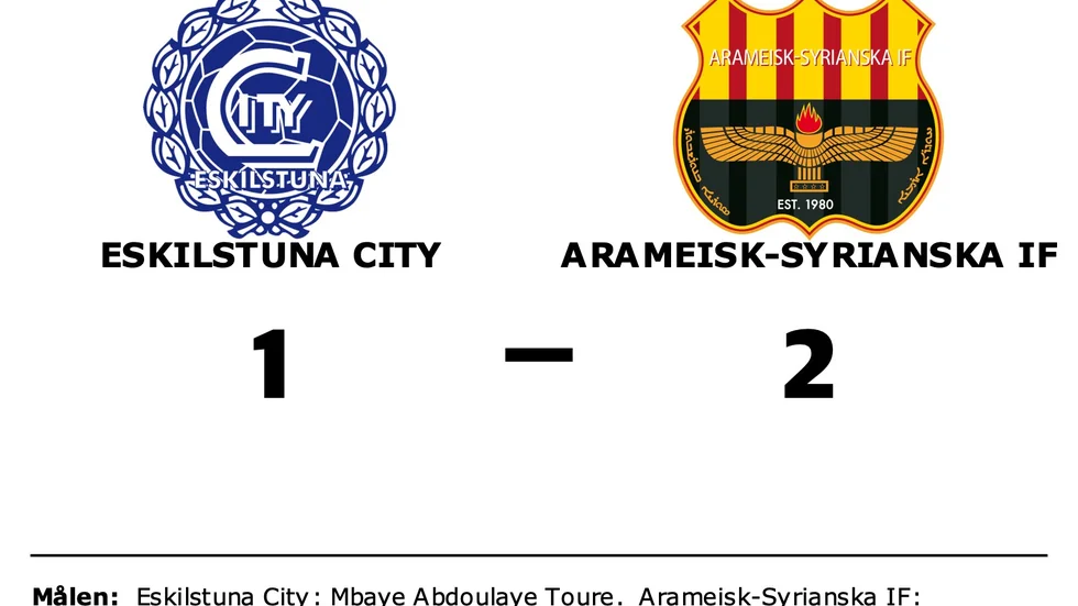 Eskilstuna City FK förlorade mot Arameisk-Syrianska IF