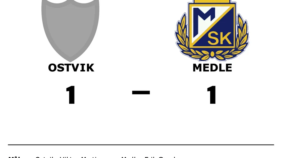 Ostvik IK spelade lika mot Medle SK