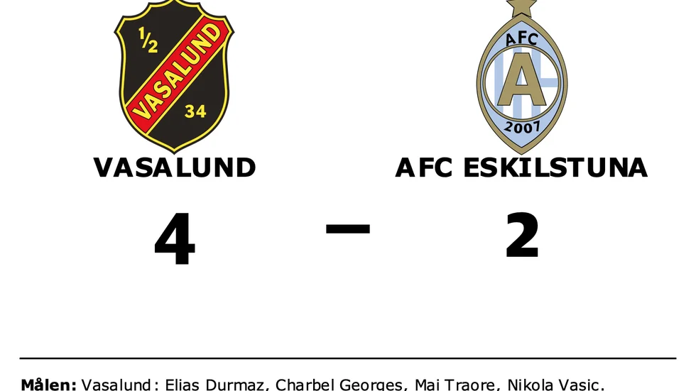 Vasalund vann mot AFC Eskilstuna